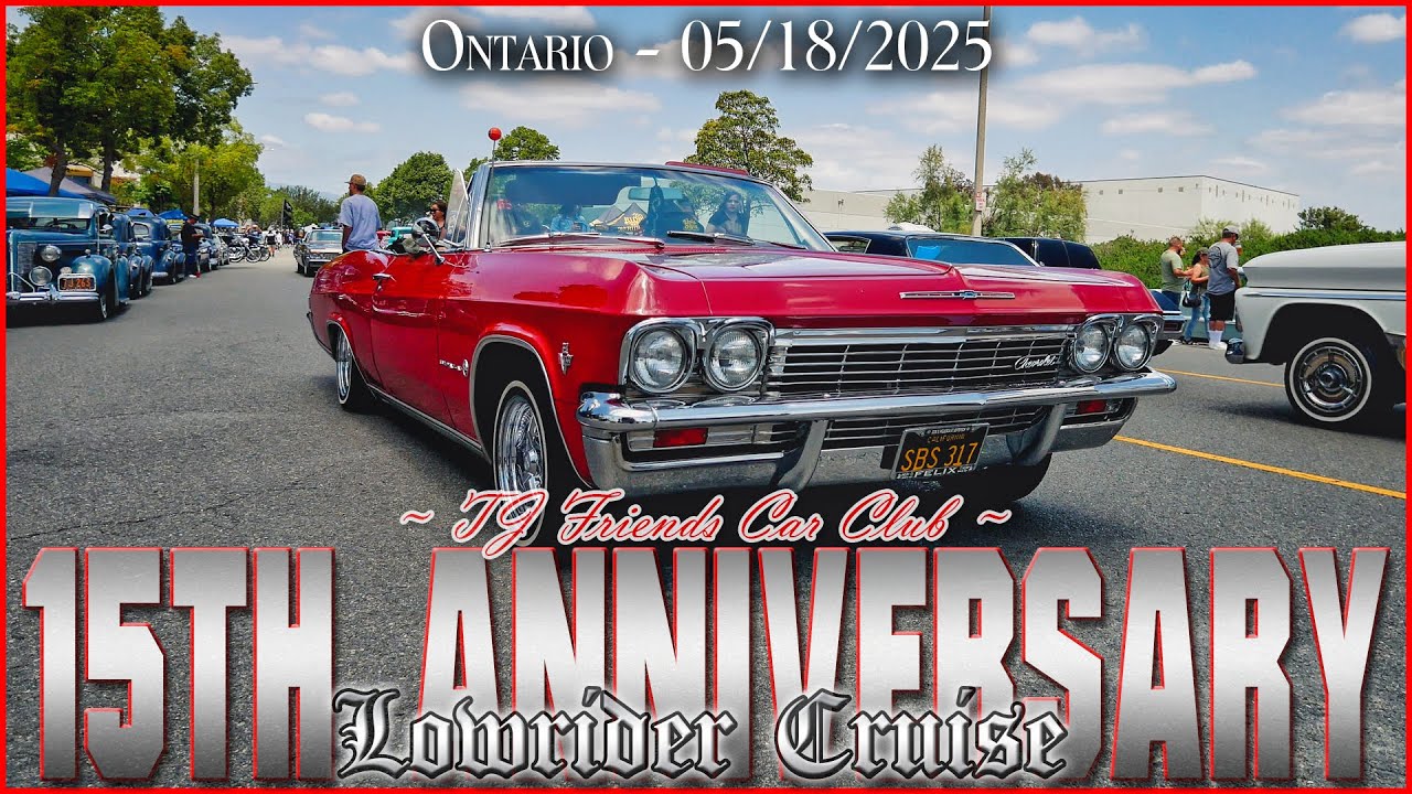 T.J. Friends 15th Anniversary Cruise | Lowriders Took Over Ontario! 🚘🎉