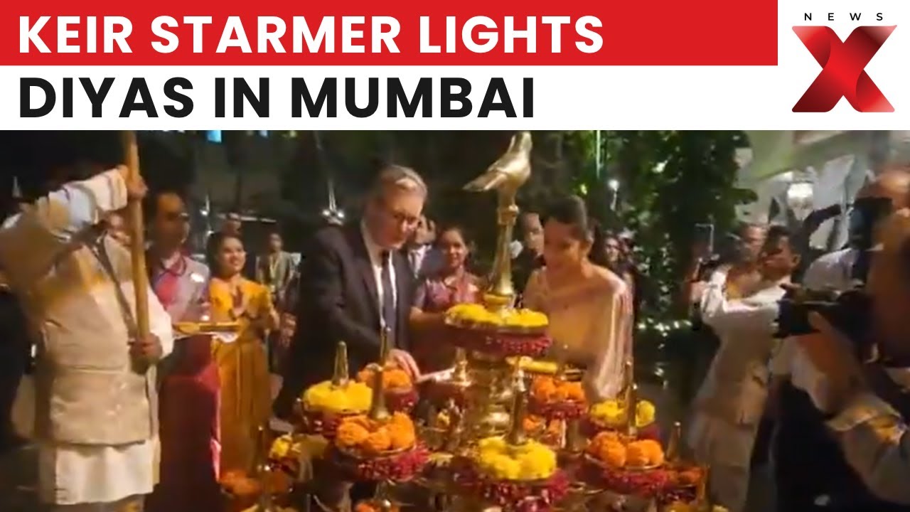UK PM Keir Starmer Lights Diyas in Mumbai Ahead of Diwali Celebrating Cultural Ties