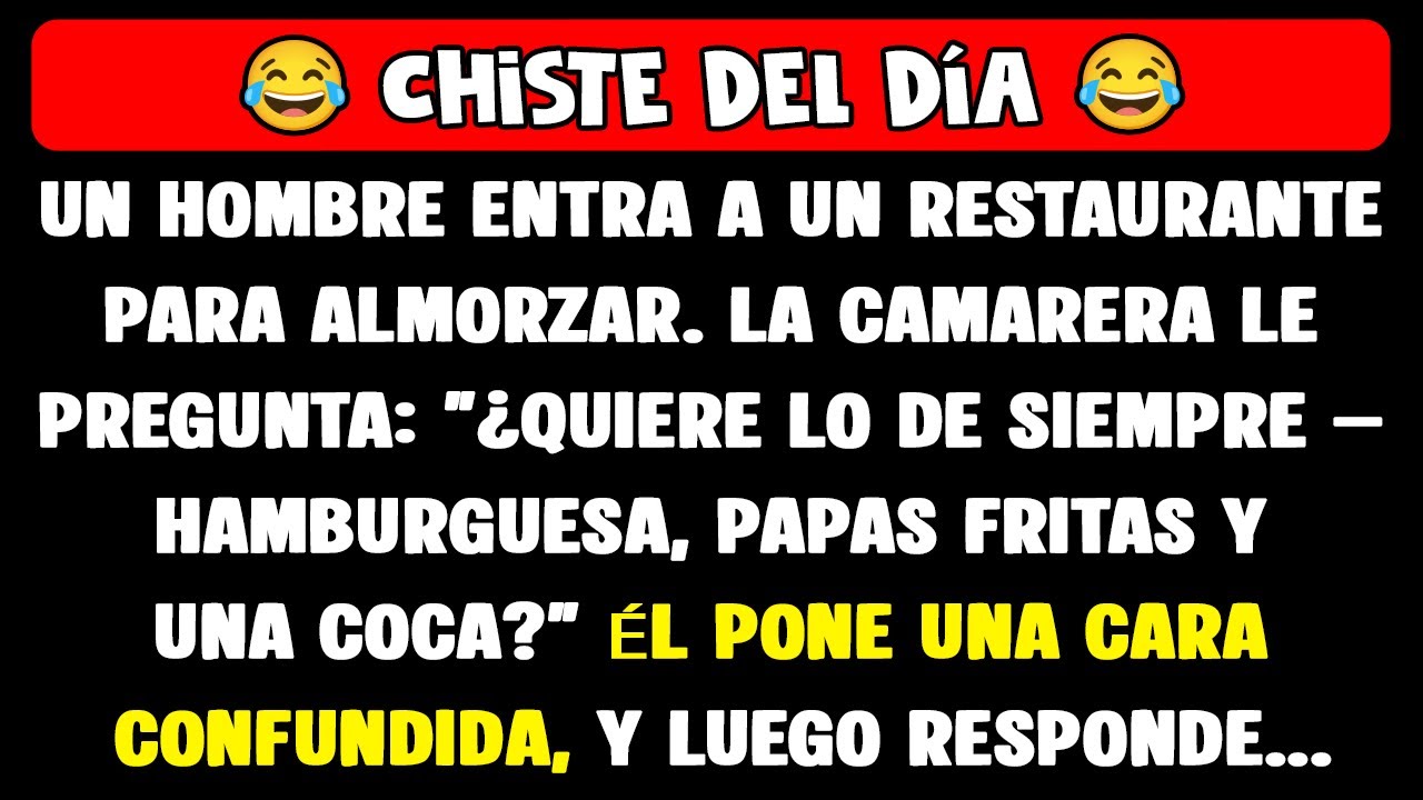 🤣 ¡EL MEJOR BROMA DEL DÍA! - Un hombre va a un restaurante a almorzar, solo que...