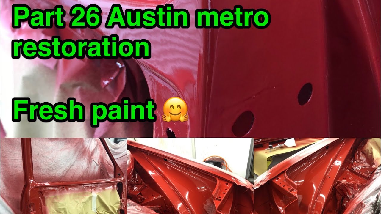 Part 26 Austin metro restoration,, started painting again rover BL