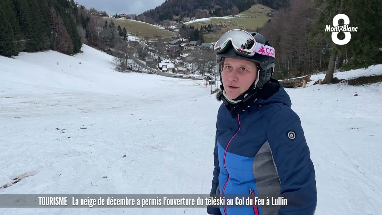 À Lullin, la neige de décembre a permis l'ouverture du téléski au Col du Feu