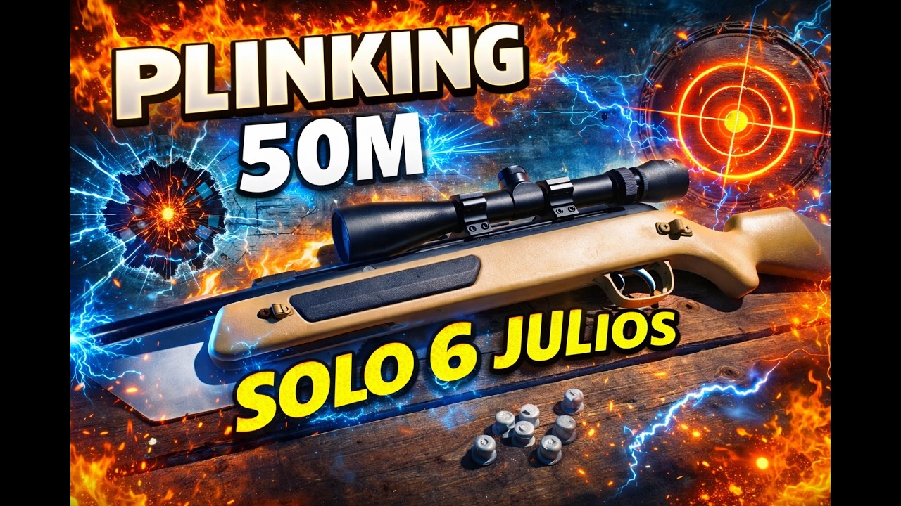 PLINKING a 50m con CARABINA DE 6 JULIOS | #Gamo Shadow 640#