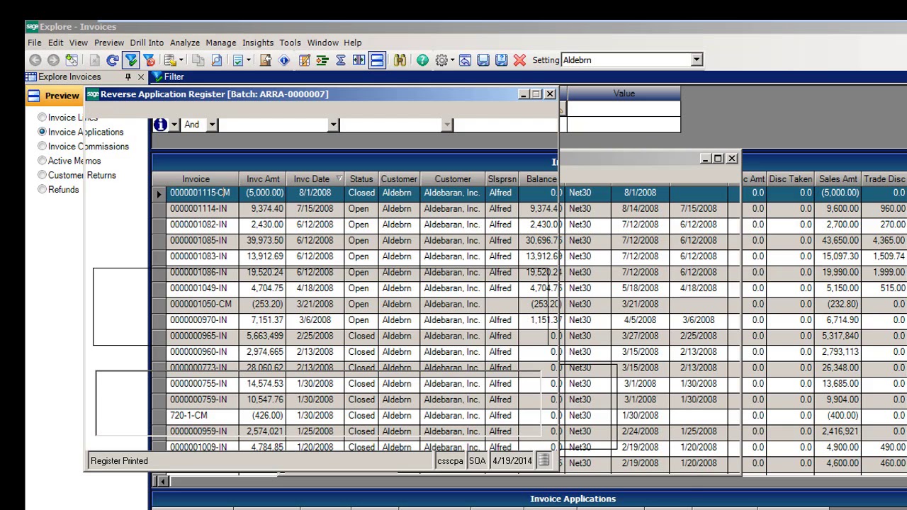 Reverse Applications in Sage 500 ERP