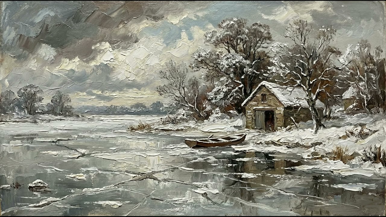Cozy Winter Scenery for ART TV | Frozen Landscape Screensaver (4K UHD)