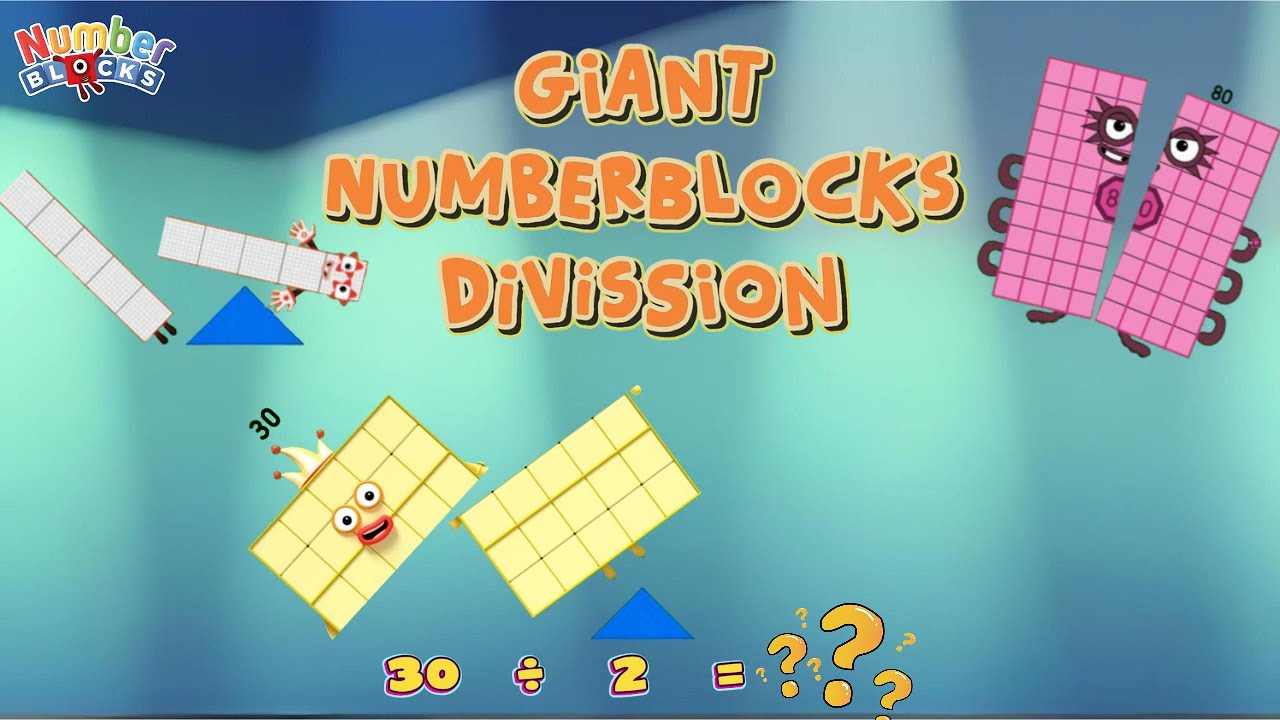 🔢 DIVISION WITH GIANT NUMBERBLOCKS 🧱  DIVIDING SMALL & BIG NUMBERS 💥  LEARN TO COUNT 🎓 COLORART_ID