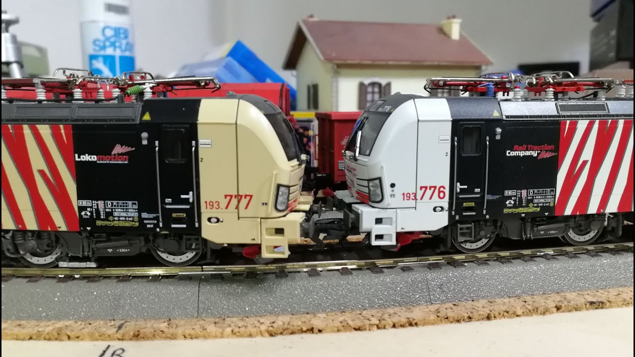 Fermodellismo: doppia trazione DCC Sound Roco/Zimo 73942 & 73061 - Lokomotion/RTC 193.776+777  [4k]