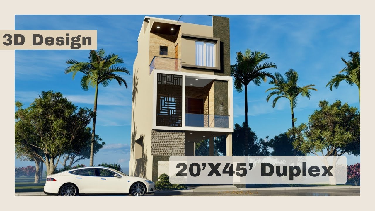 20'X45' Duplex House Design | 900 Sqft House Plan with Walkthrough