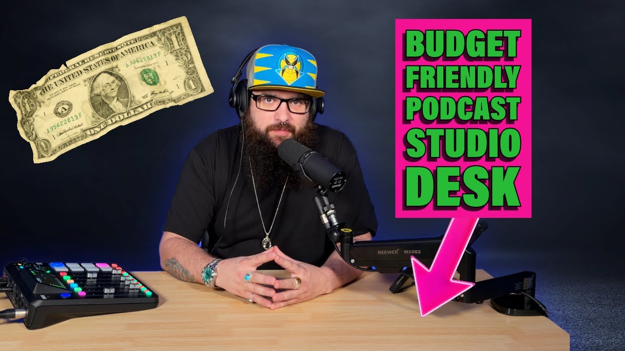 🎙️💥Budget Podcast Youtube Studio Desk💥
