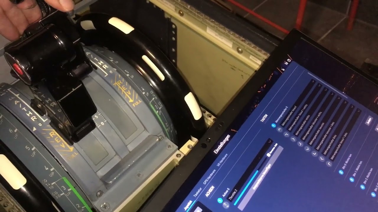 Genuine A320 throttle / thrust lever connected to the flightsim