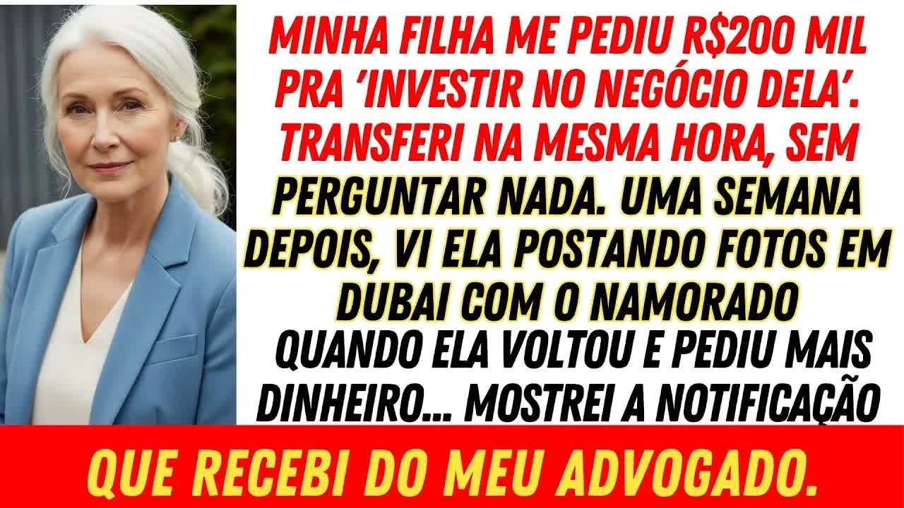 Dei R$200 mil pra minha filha ＂investir＂. Uma semana depois, ela estava em Dubai.