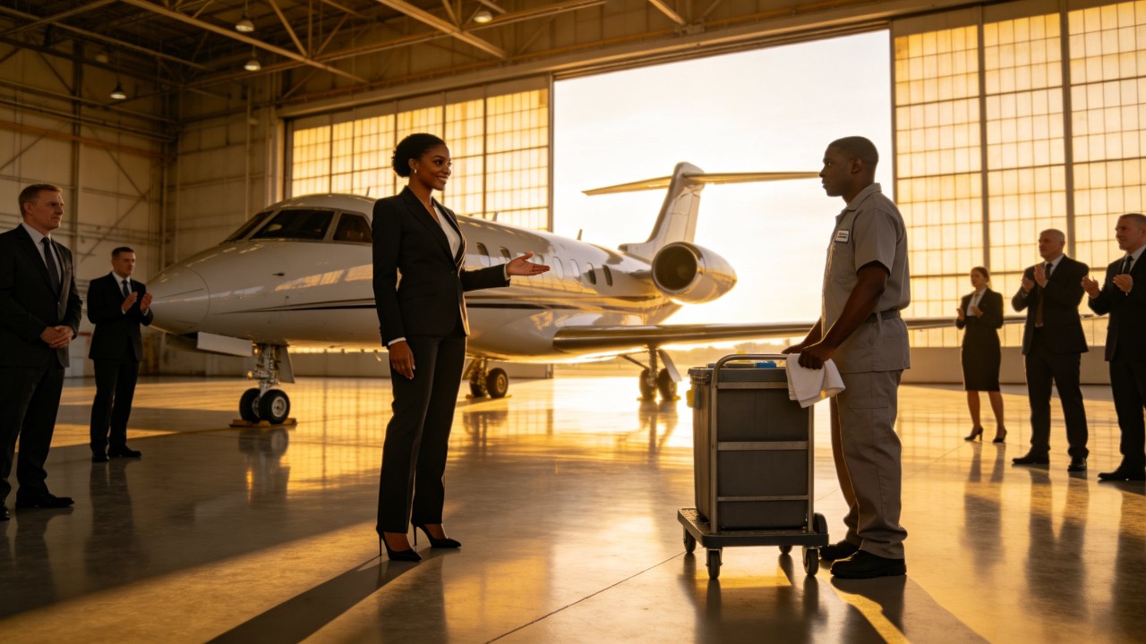 Генеральный директор высмеивает уборщика, устроив ему вертолетный челлендж, а затем узнает, кто о...