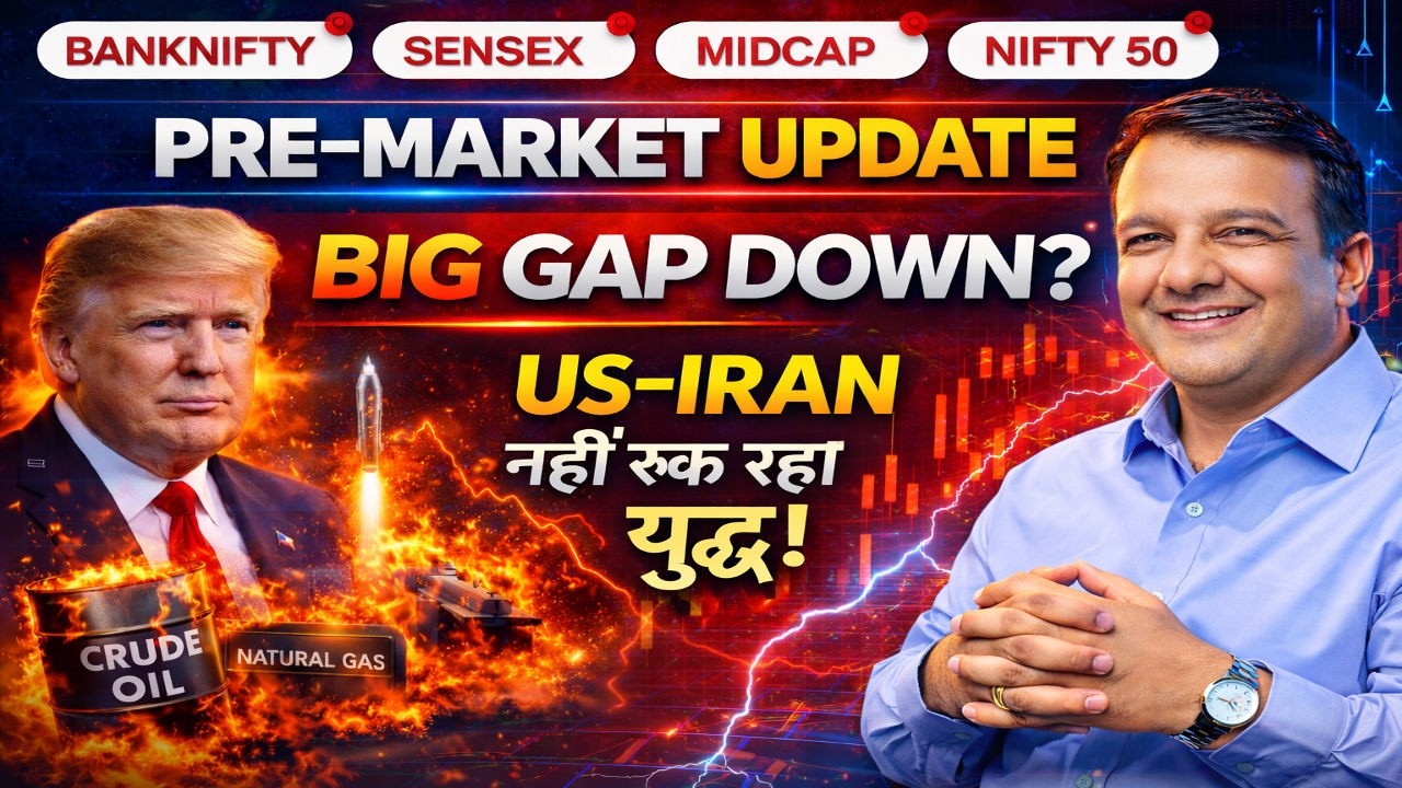 GAP DOWN PRE-MARKET UPDATE TODAY SENSEX NIFTY MIDCAP FINNIFTY BANKNIFTY FII DATA FRIDAY 6 MARCH