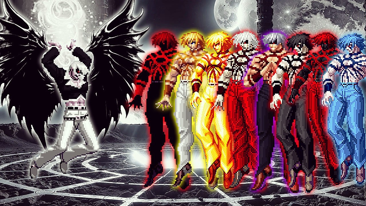 [KOF Mugen] Orochi Iori XIII WF Vs Bosses Orochi Team