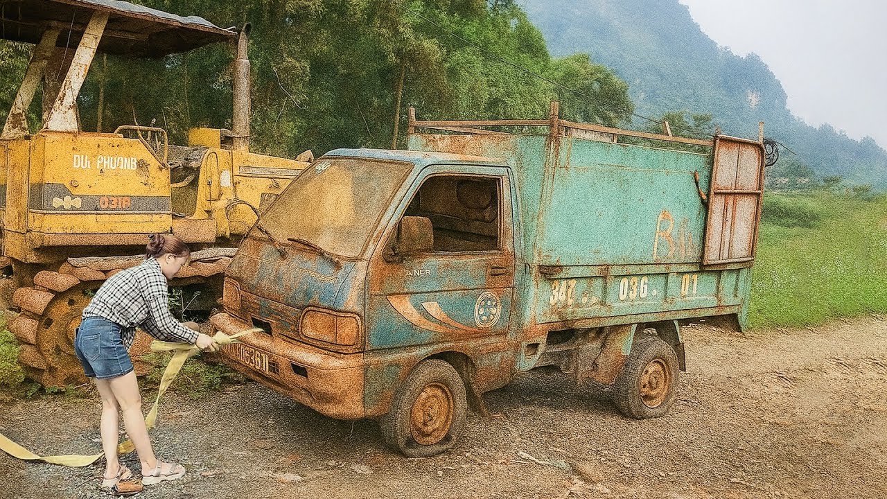 TIMELAPSE: Girl Restores 2.5 Ton Truck Abandoned for 30 Years, Genius Girl Repair & Restoring