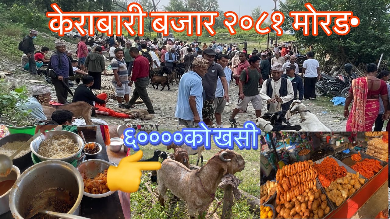 KERABARI HAT BAZAR MORANG NEPAL ६०००० को खसी #youtube #nambindb #kerabari#morang#villagemarket#viral