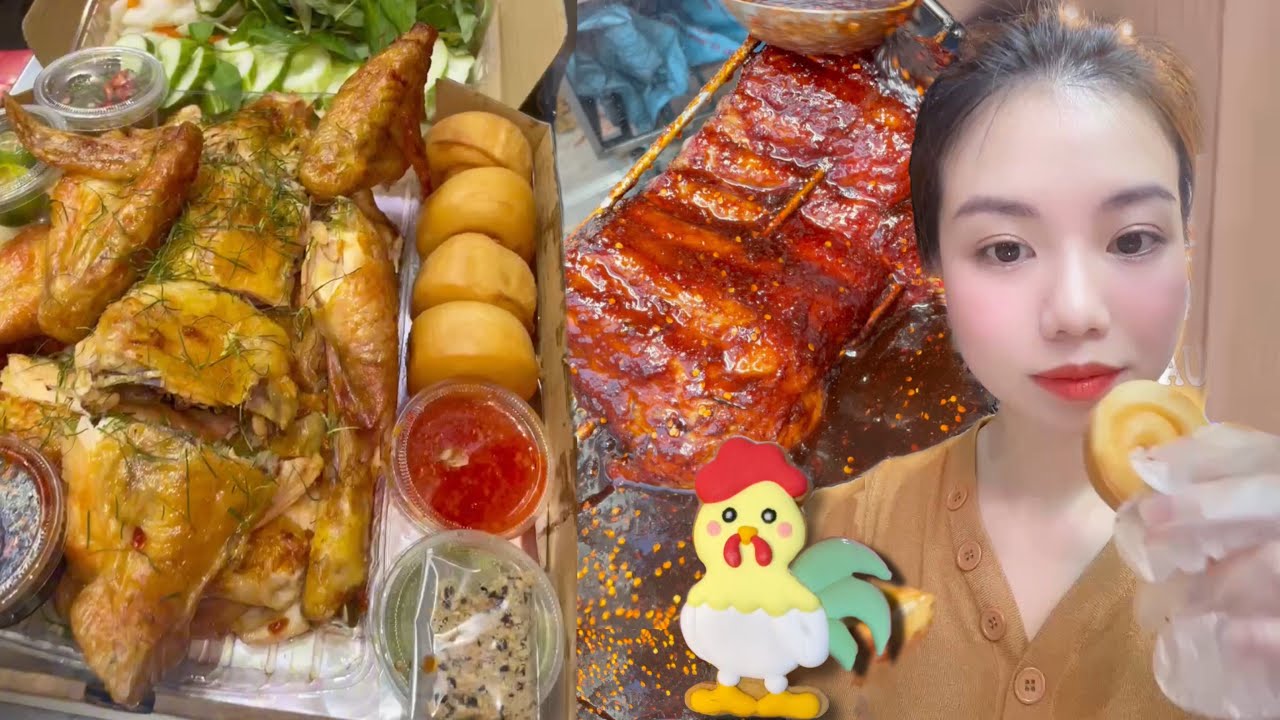 Gà quay, nướng mọi, Sườn quay cơm lam, ăn 1 lần cho đã 😋 p500 | KIMKHÁNHNÈ Vitaminkk