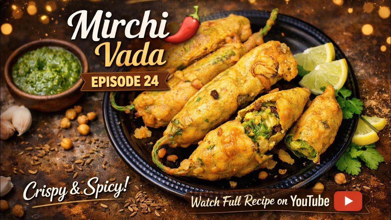 Crispy Mirchi Vada Recipe | Ramzan Special | Ramzan Series Episode 24 | Street Style Mirchi Bhajiya