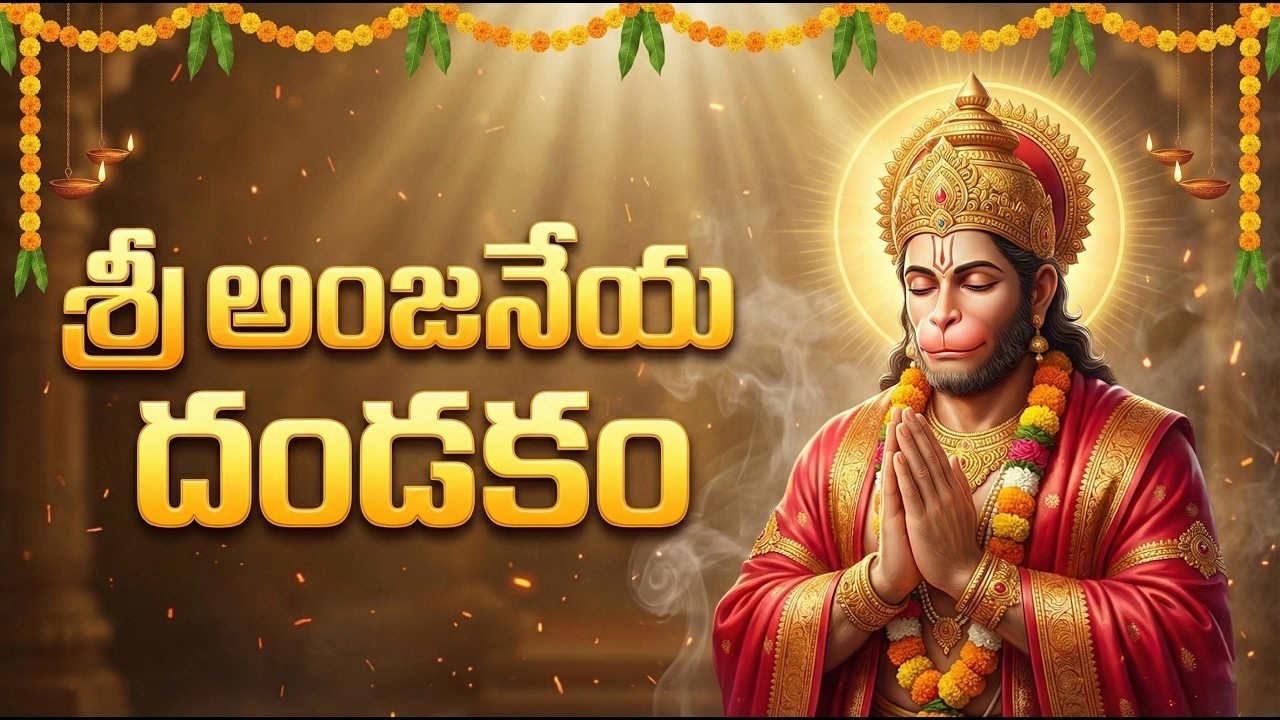 శ్రీ అంజనేయ దండకం | Sri Anjaneya Dandakam With Telugu Lyrics | Hanuman Dandakam
