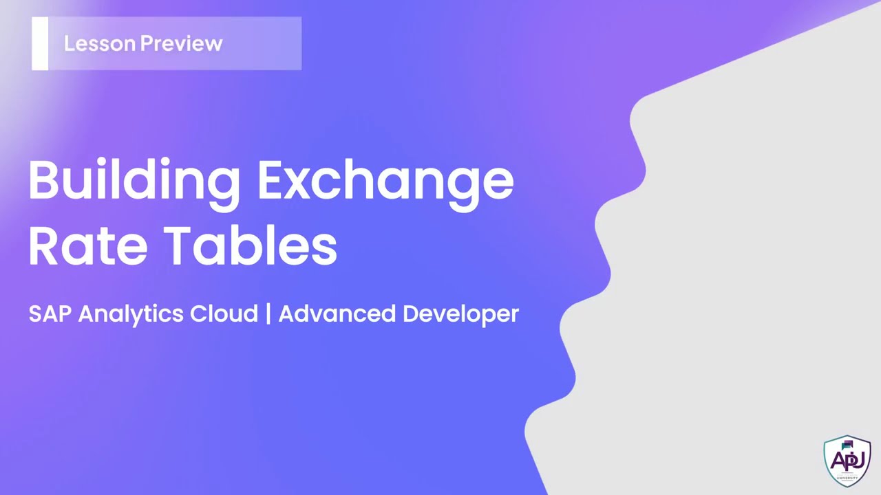 Building an Exchange Rate Table for Currency Conversion in SAP Analytics Cloud