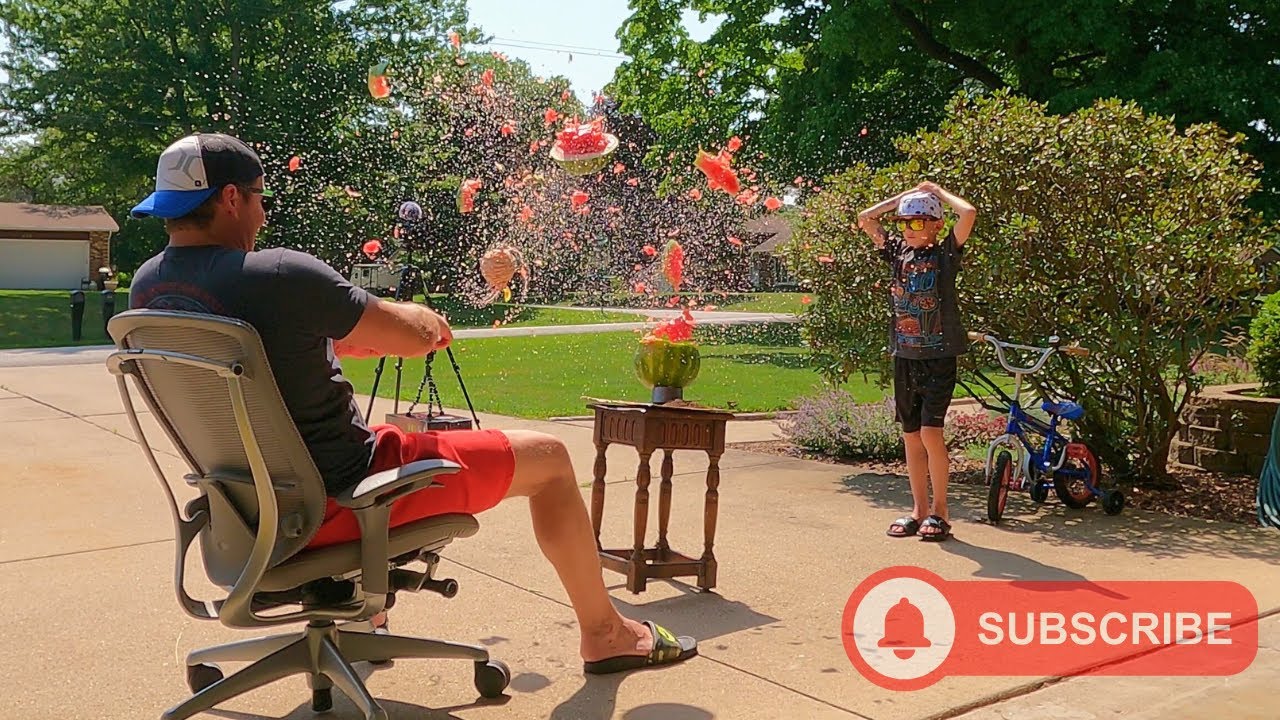 EXPLODING Watermelon with Rubber Bands!!!