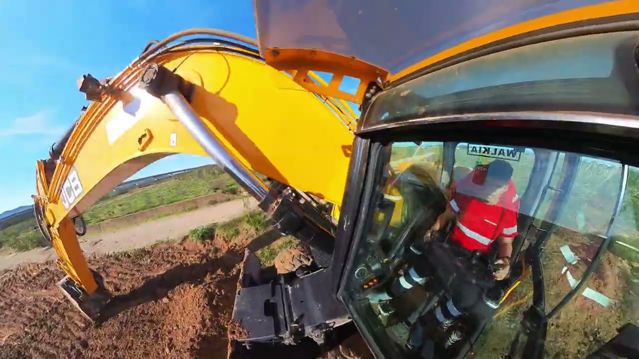 JCB JS170W Excavator Timelapse: Removing 10cm of Sand to Restore Topsoil Layer