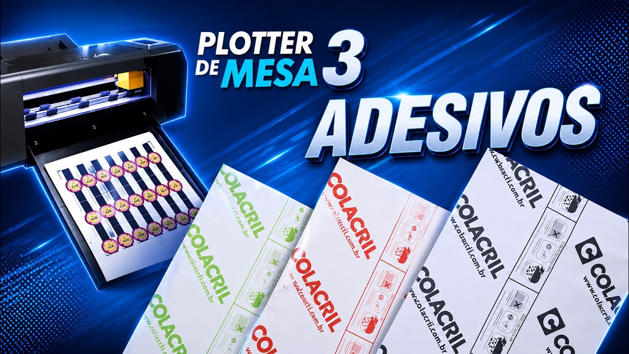 Adesivos Para impressão - 3º vídeo BANNERCUT A3 LIGHT