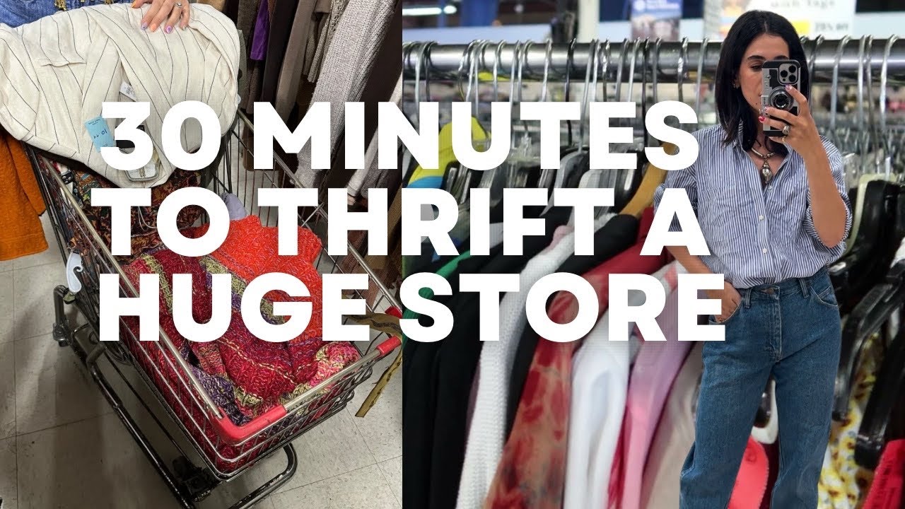 THRIFT CHALLENGE! 30 MINUTES TO THRIFT A HUGE STORE!