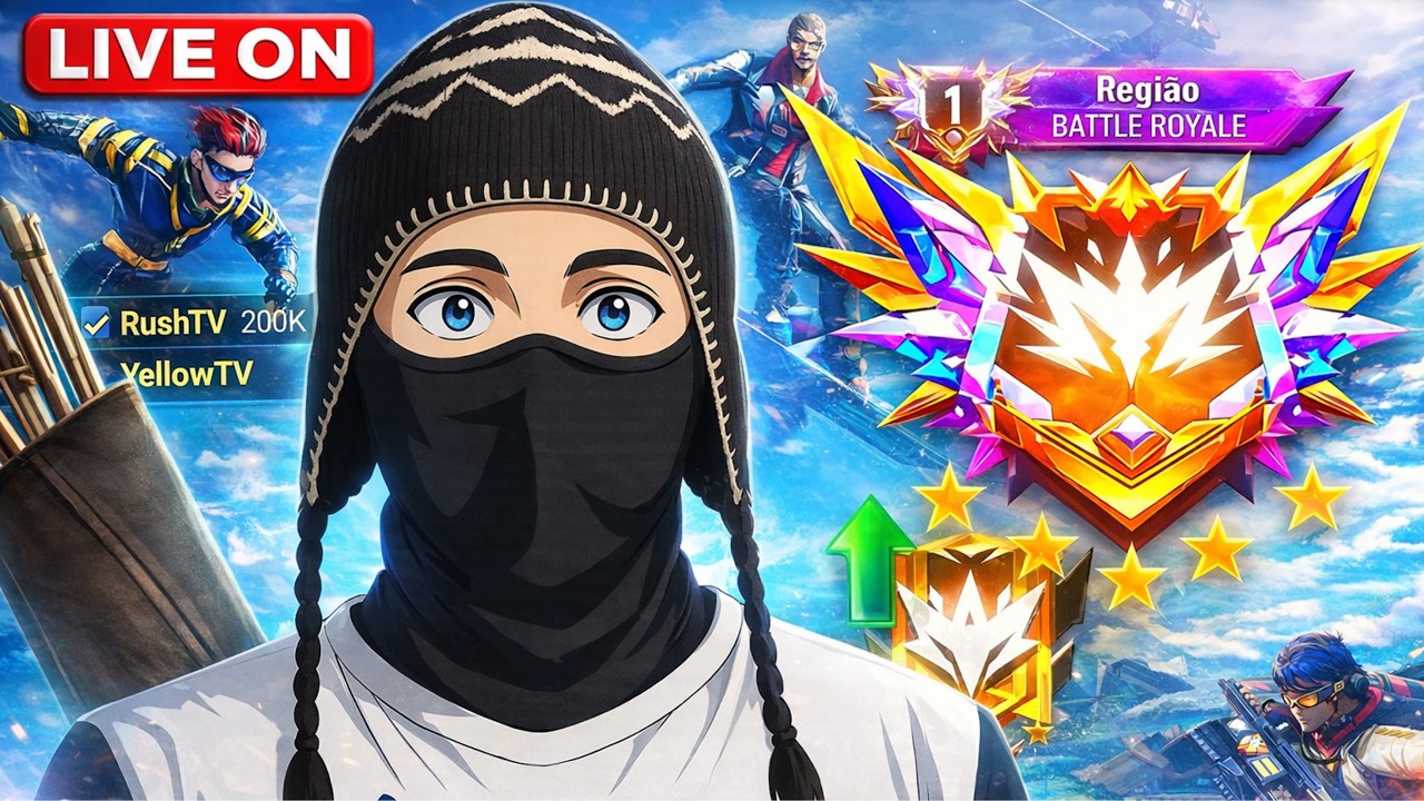 🔴 AO VIVO AGORA – MARATONA RANKED ATÉ PEGAR TOP 1 😈🔥