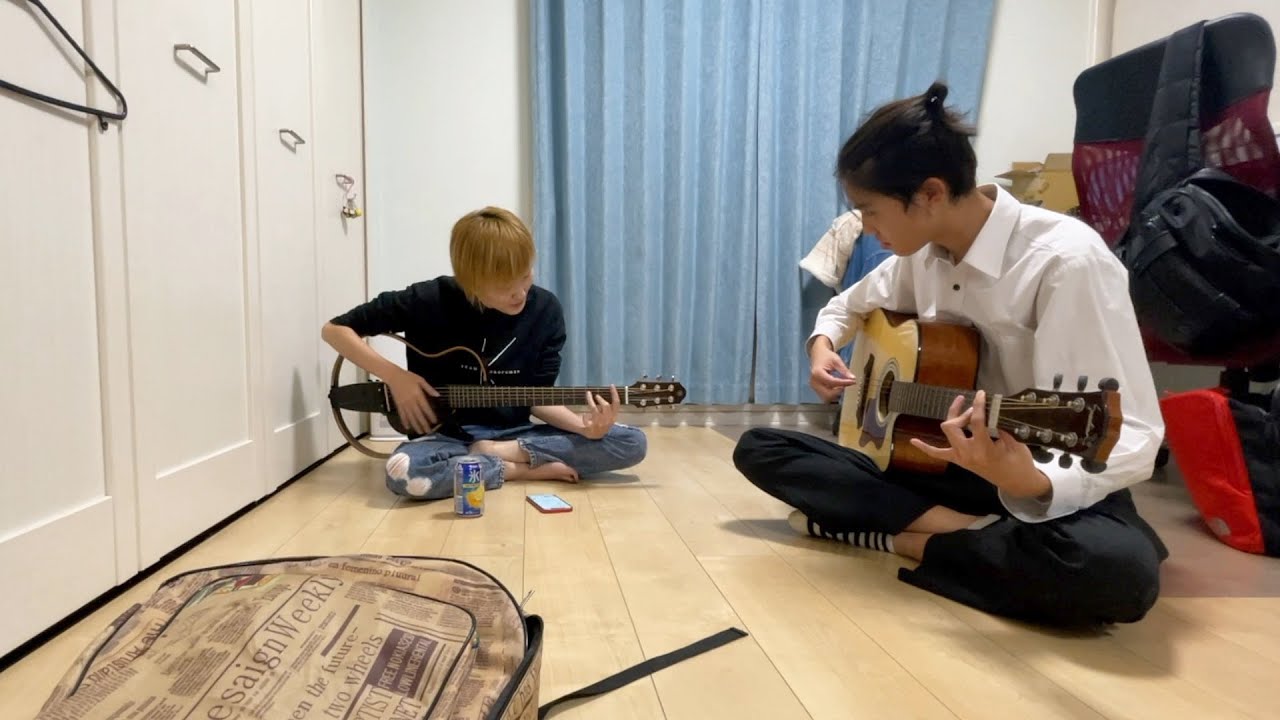 Let It Beのギターの弾き方をひかるに教えてもらうとあw【ココロマン普段の様子】