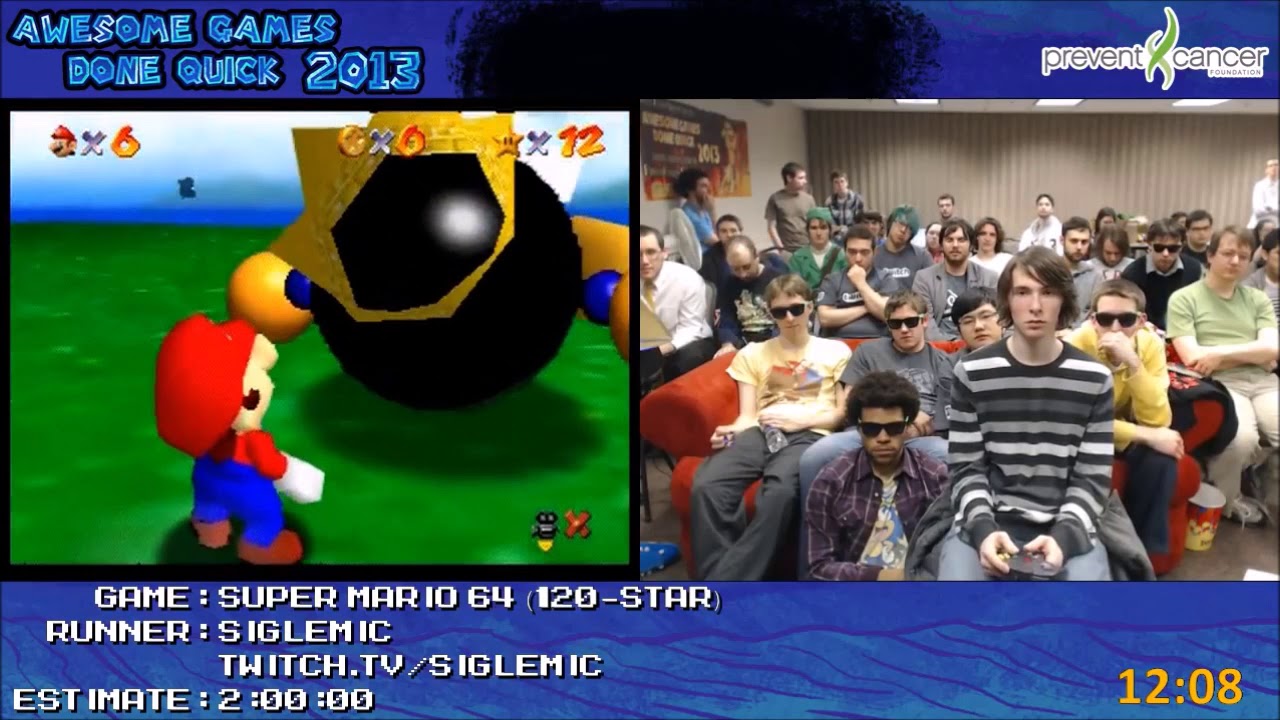 Super Mario 64 (120 Star) by Siglemic in 1:47:48 - AGDQ 2013
