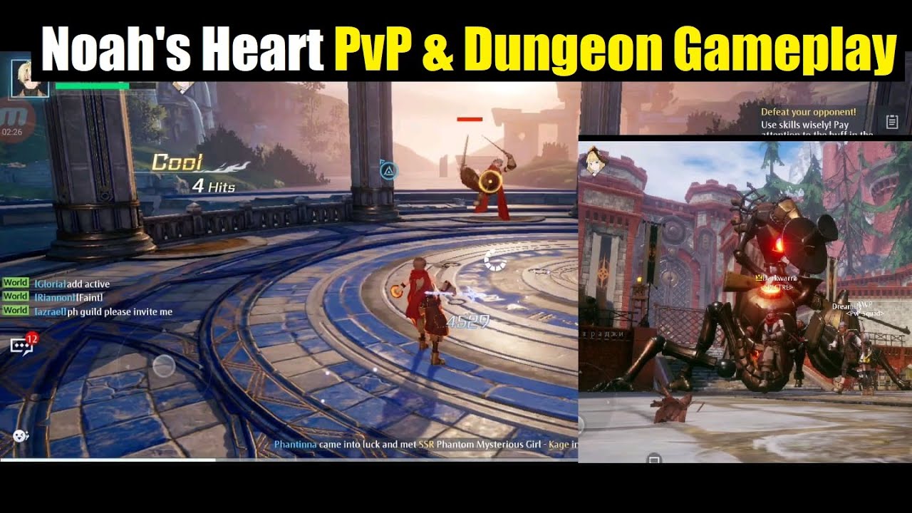Noah's Heart Gameplay PvP & Dungeons