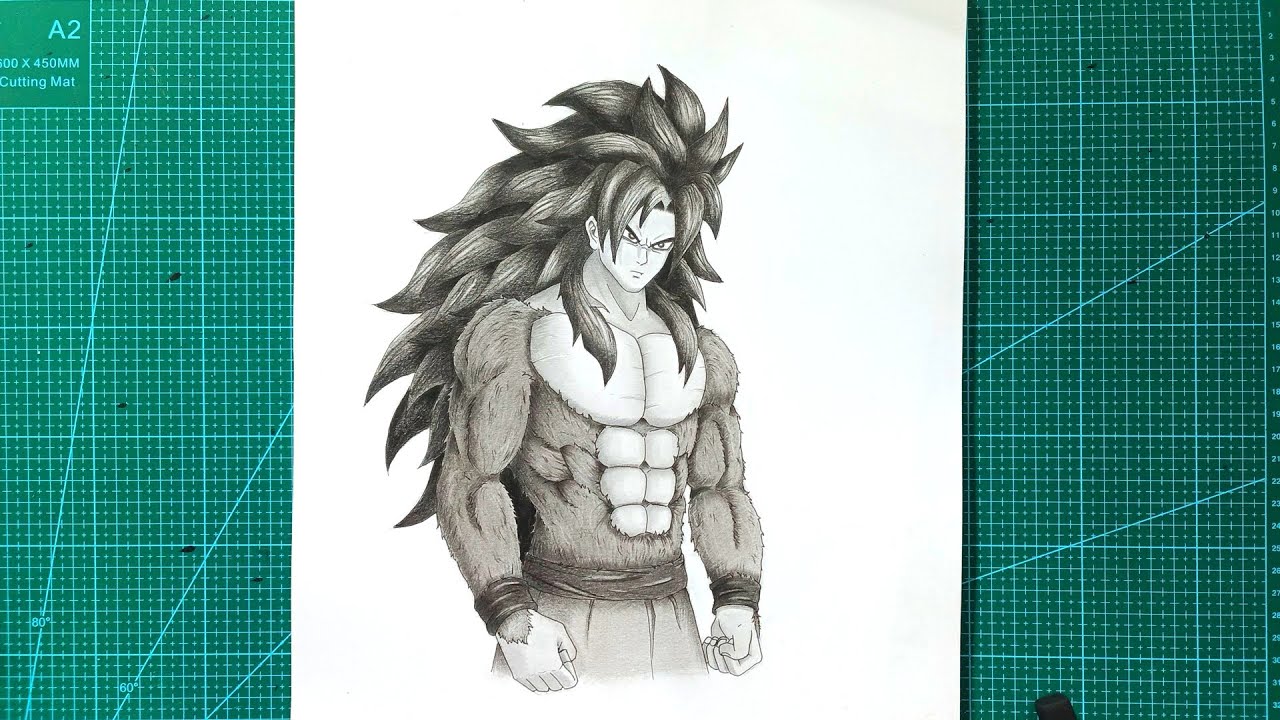 How to draw son goku ssj 4 from dragon ball series