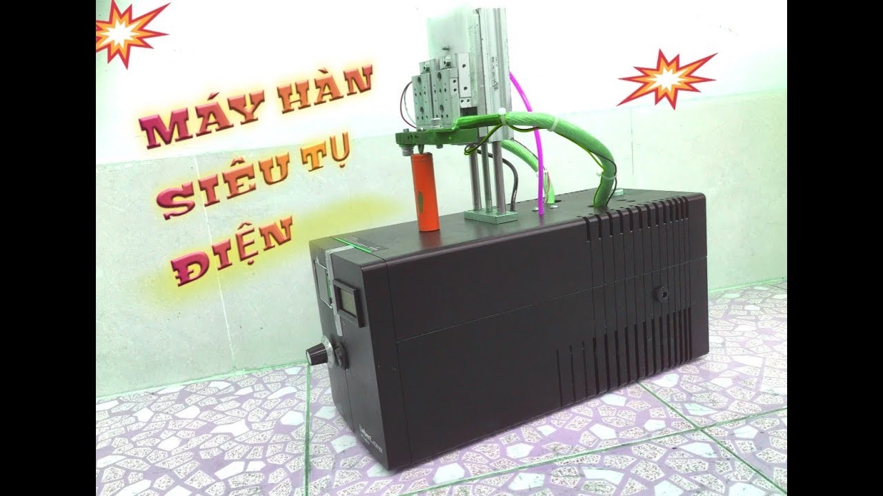 chế máy hàn cell pin siêu tụ dùng khí nén