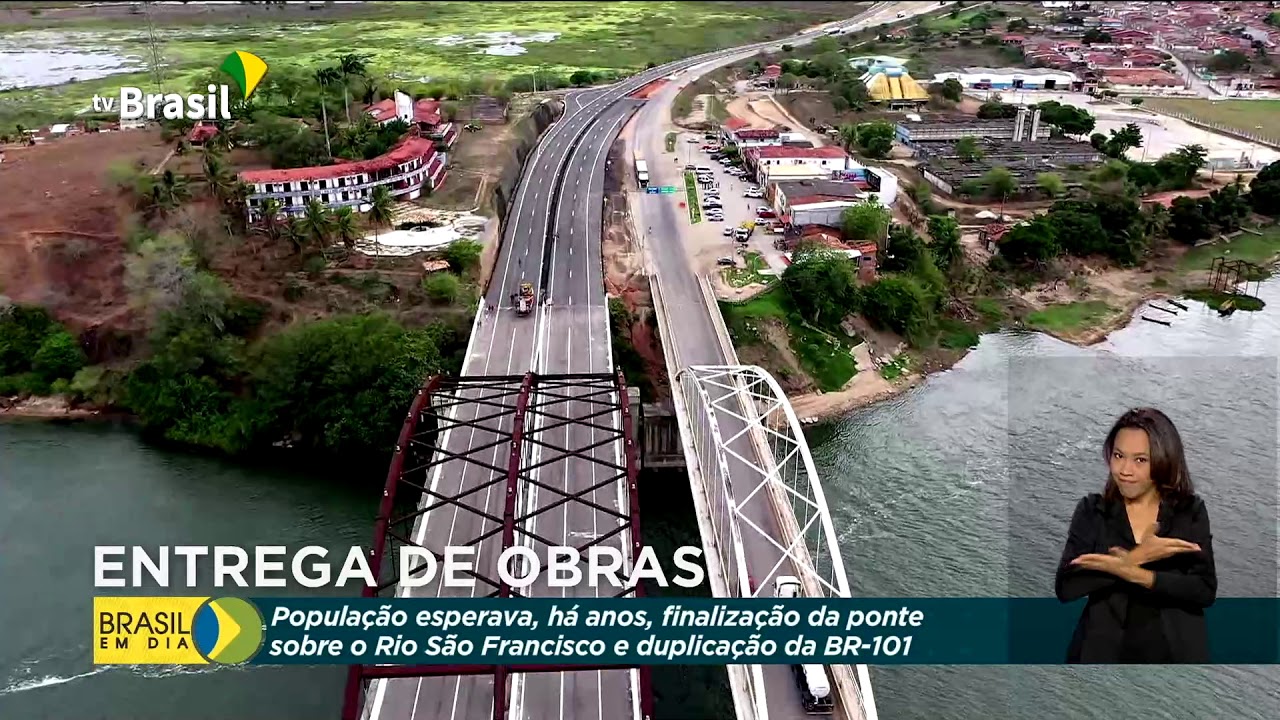 Jair Bolsonaro inaugura ponte que ligará Sergipe e Alagoas
