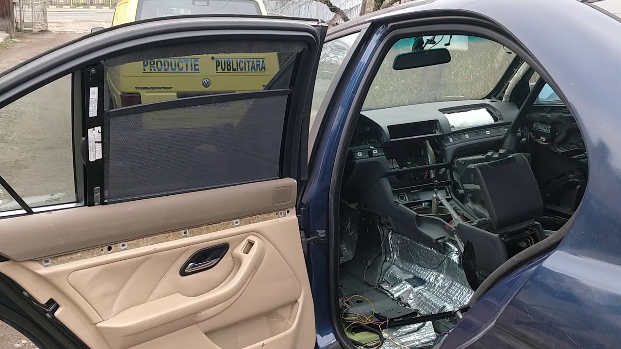 BMW e39 electric door sun blind retrofit