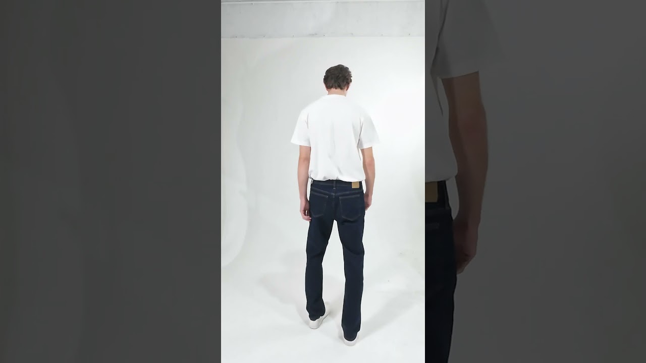 Regular Straight Medium-Stretch Jeans - Navy Blazer