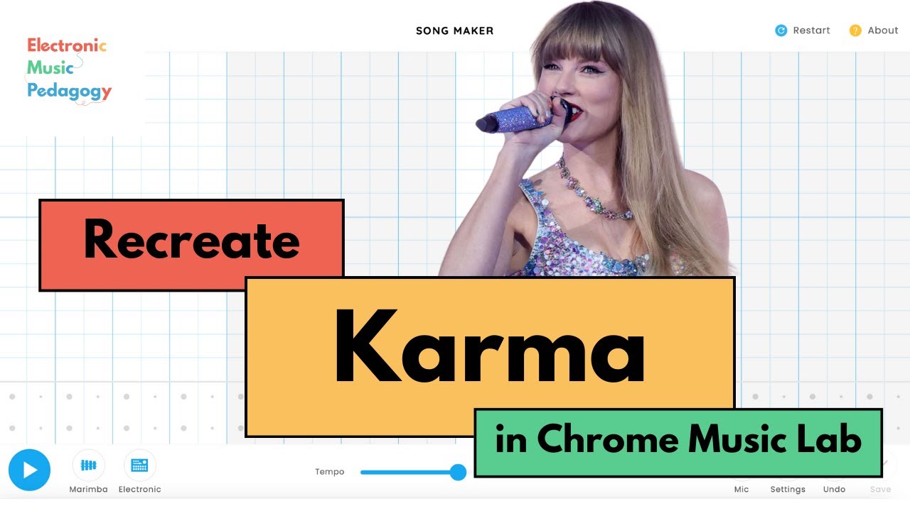 Recreate Karma by Taylor Swift in Chrome Music Lab Song Maker