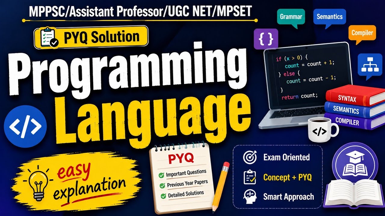 Programming language | mpset | mppsc | ugcnet | computer science and application | assistant prof