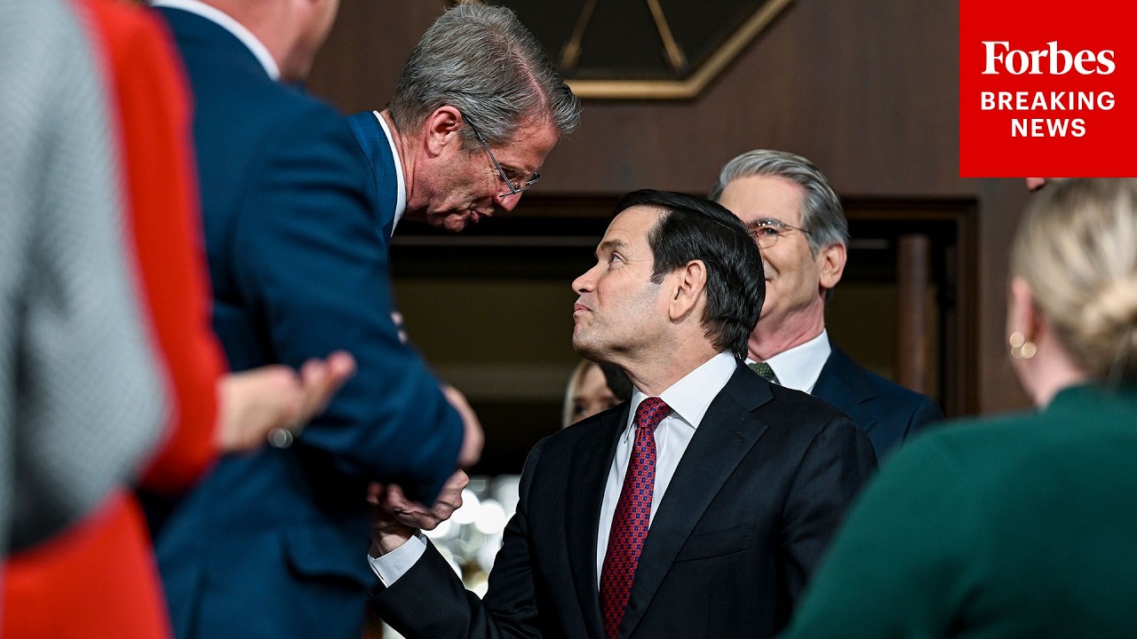 Lawmakers Greet Marco Rubio As He Arrives At Trump's State Of The Union