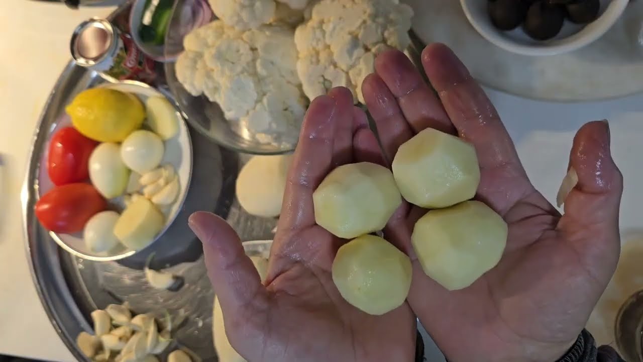 برياني وتبسي قرنابيط بطريقه كلش سهله وطيبه وصحيه وايضا راح ازرع الثوم المزرع ومعلومات زراعيه مفيده