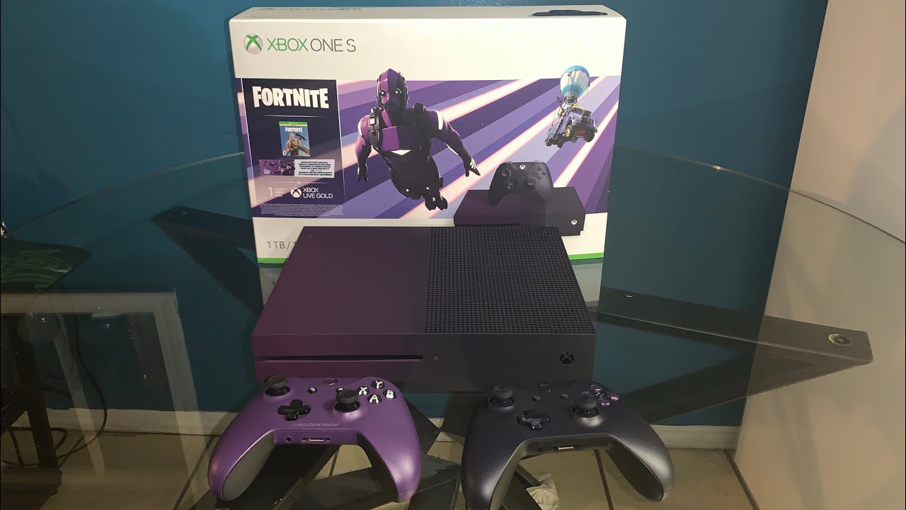 Xbox One S Fortnite Purple Special Edition Unboxing
