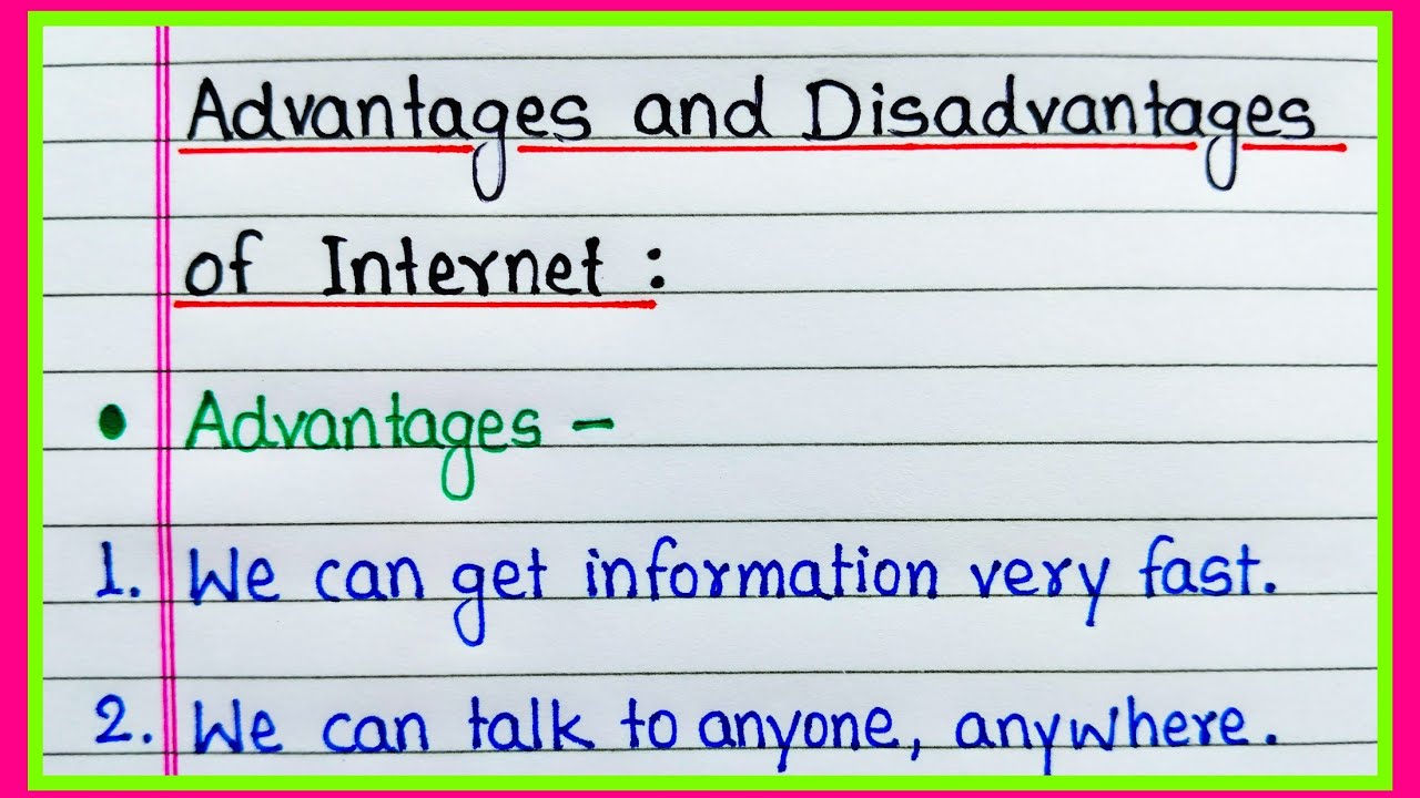Advantages and Disadvantages of Internet essay | 10 Advantages and 10 Disadvantages of Internet