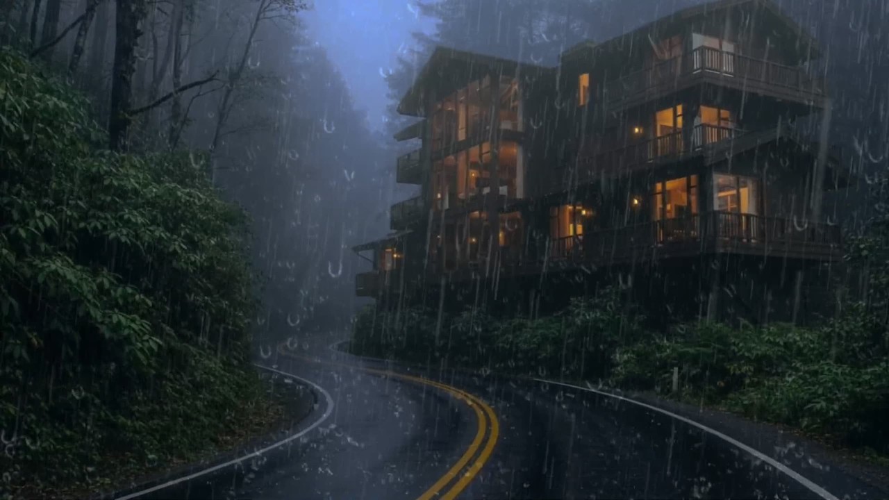 Night Thunderstorm for Sleep | Heavy Rain on Tin Roof & Deep Powerful Thunder (Relaxing White Noise)