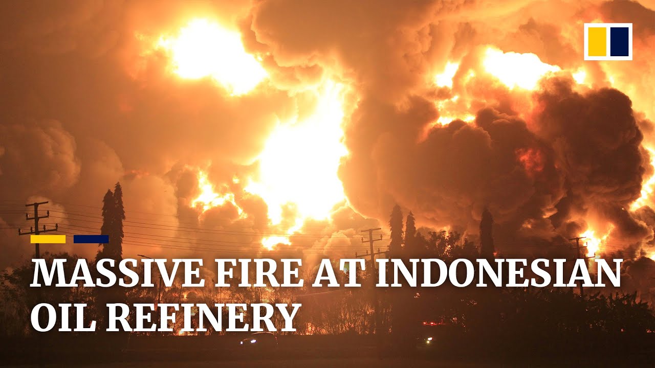 Massive fire and explosion at Indonesian oil refinery injures at least 5 people