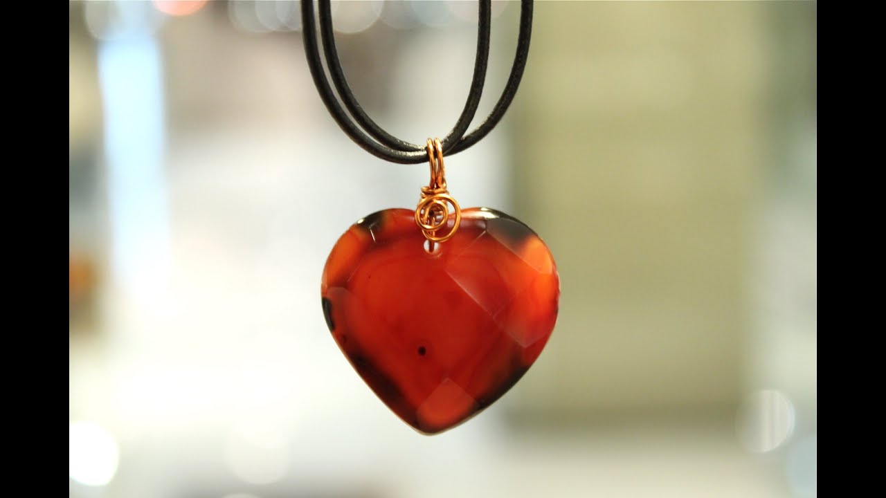 How to Wire Wrap a Gems Heart Pendant Bail
