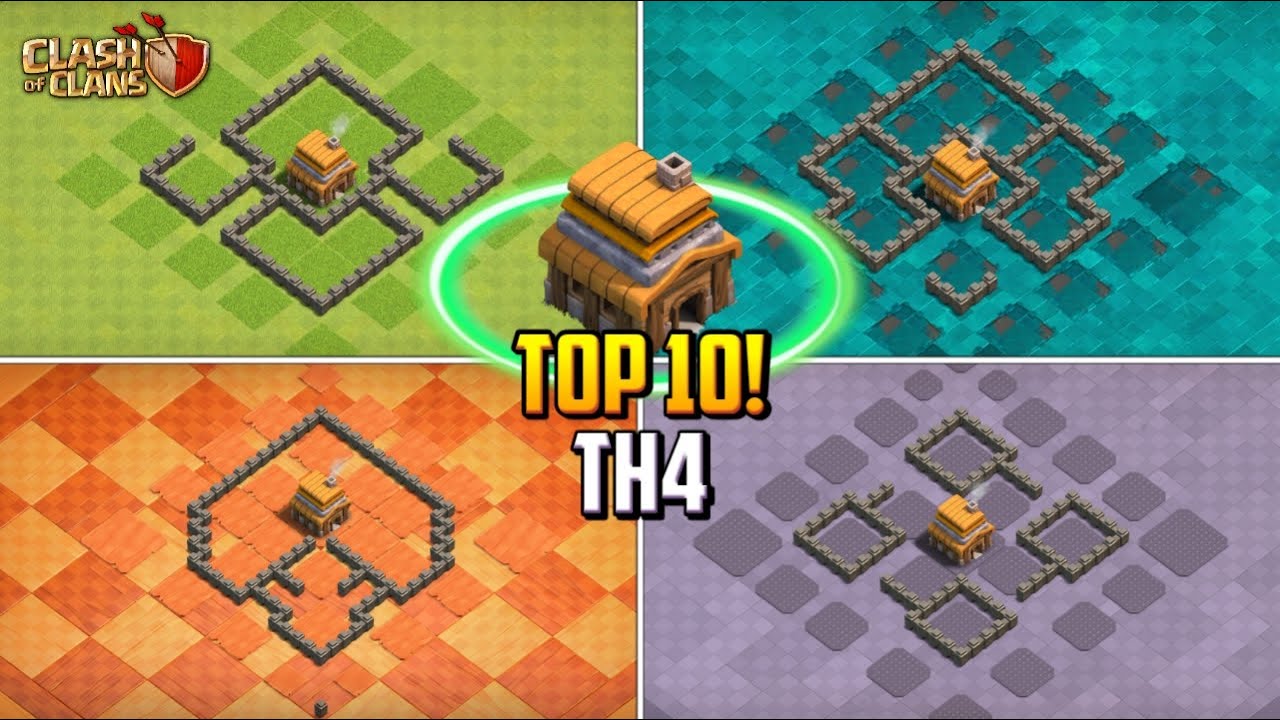 BEST! Town Hall 4 (TH4) Farming/War/Trophy/Pushing Base Layout + Copy Link 2024 | Clash of Clans