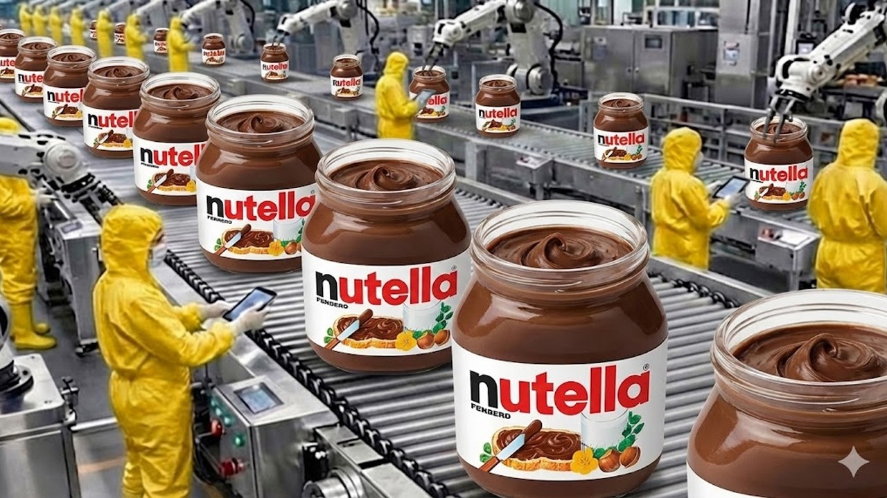 How Nutella Is Made In the Largest Factory USA: Modern Nutella Making Technology (Full Process)