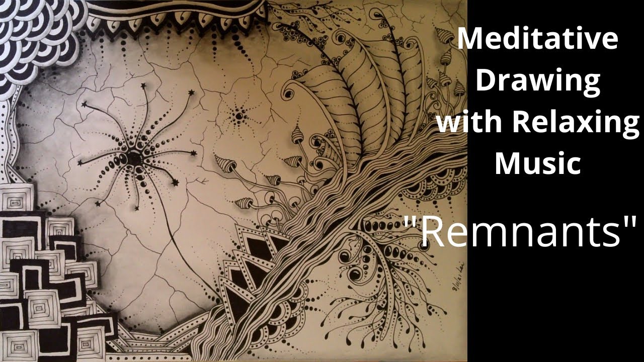 Meditative Drawing Using Zentangle Patterns || Zen Doodle with Relaxing Music
