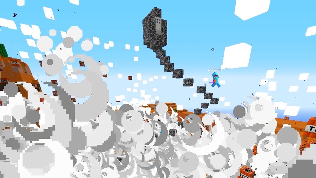 Forcing Minecraft hackers to parkour in TNT or get banned