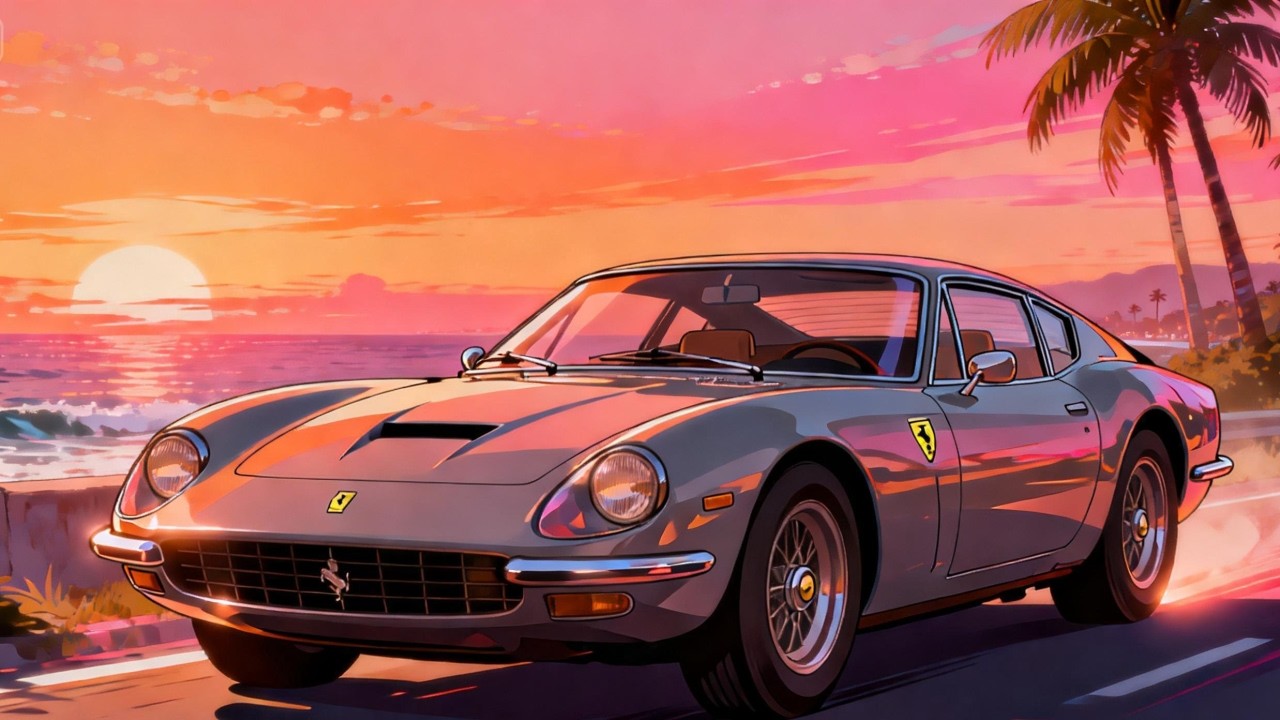 It's summer in 1983 and you're driving your Ferrari.